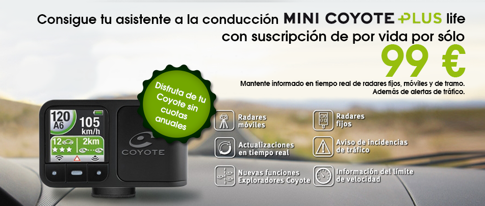 Mini Coyote Avisadores radar legales CRO